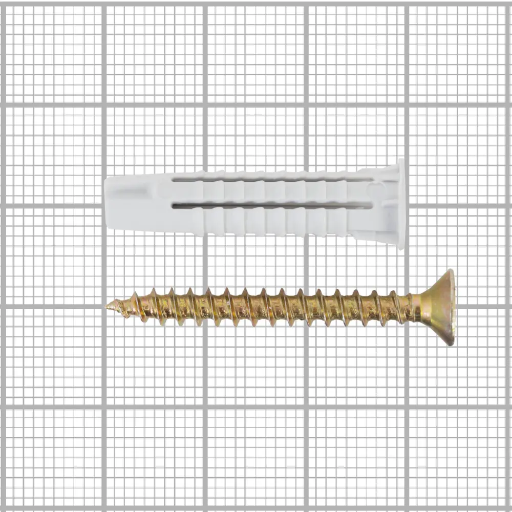 Дюбель-шуруп потайной 6x30 мм нейлон цвет серый ЕВРОПАРТНЕР STLM-2064211 - Вид №3