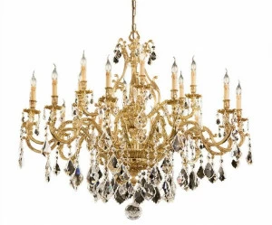 Possoni Illuminazione Французская золотая люстра с кристаллами шоулера Versailles 093/12+6-sh/p