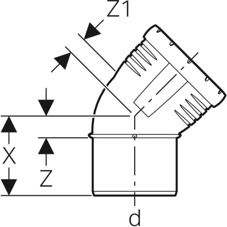 393.720.14.1 Отвод Geberit Silent-Pro Geberit  - Вид №13