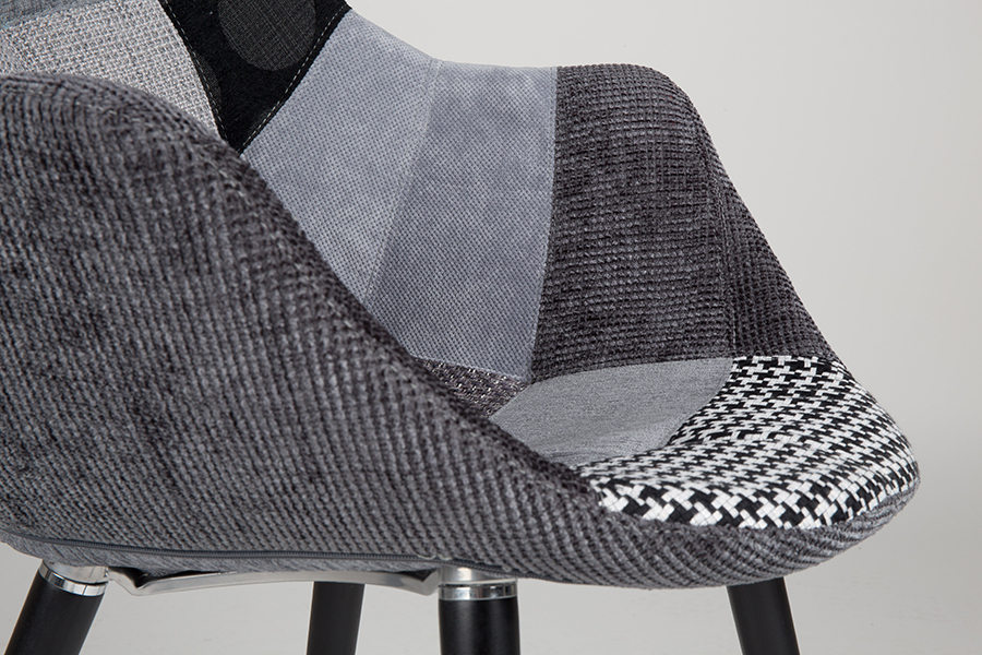 Кресло Twelve Patchwork серое Zuiver 1100267 - Вид №6