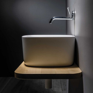 EVLACOU Подвесная раковина настенная прямоугольная EVER Life Design Bounce белая