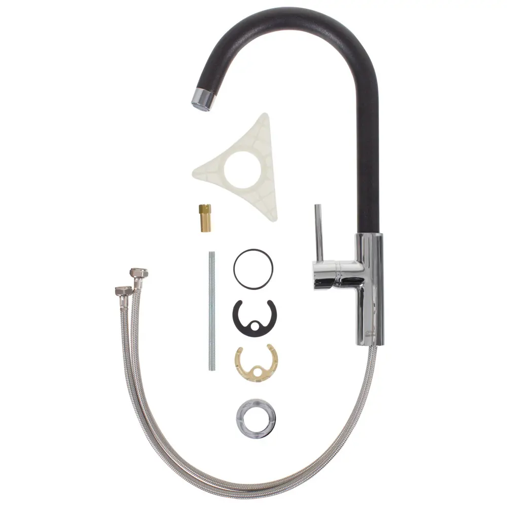 Смеситель для кухни Paini Sky 37 см цвет хром/чёрный гранит STLM-2010393 - Вид №3