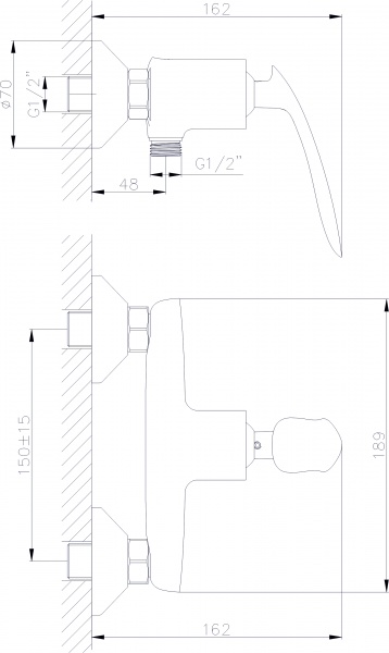 Смеситель для душа Rush Island IS6535-63 хром 11521139 - Вид №1