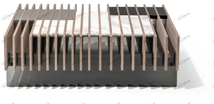 Giorgetti Квадратный журнальный столик из ясеня sun-id-1448831