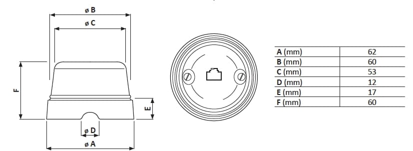 Телефонное гнездо GI Gambarelli White Italy ARCH-00090740 - Вид №3