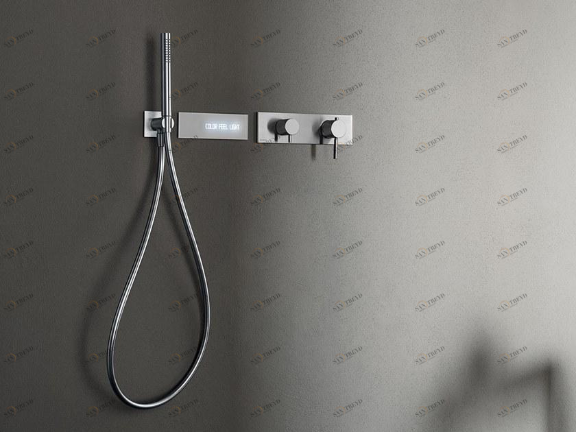 Смеситель для душа из нержавеющей стали на 2 отверстия с ручным душем Acquafit 93 4873b+d273a+k101 Santreyd