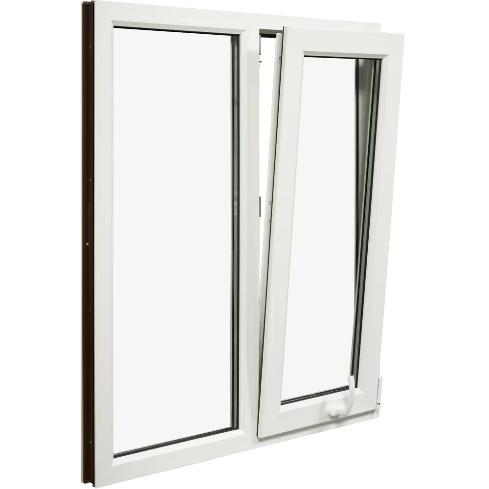 Пластиковое окно ПВХ VEKA одностворчатое 1270x1200 мм (ВхШ) однокамерный стеклопакет белый (с двух сторон) 84506494 STLM-2154746  - Вид №2