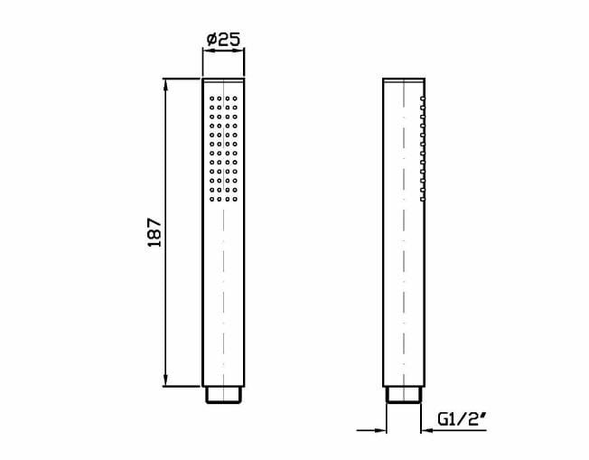 Ручной душ из АБС с фиксированной струей Zucchetti Z94727 ARCH-00045407 - Вид №2
