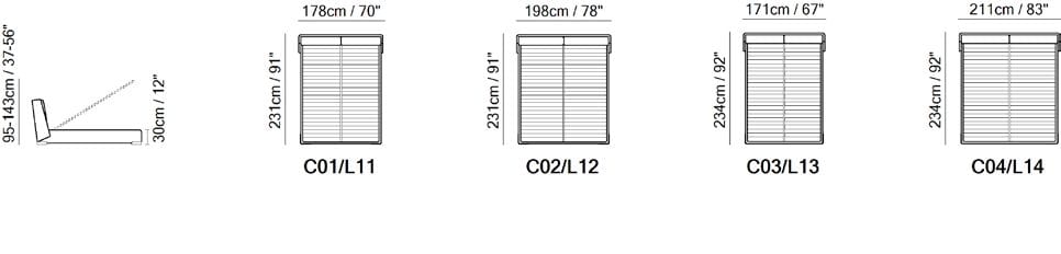 Двуспальная кровать с мягкой тканью Natuzzi Italia FENICE ARCH-00083402 - Вид №8