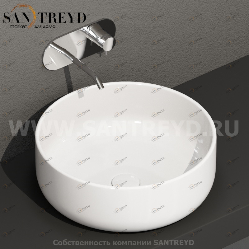 430201 Накладная раковина на столешницу  круглая Kerasan Nolita