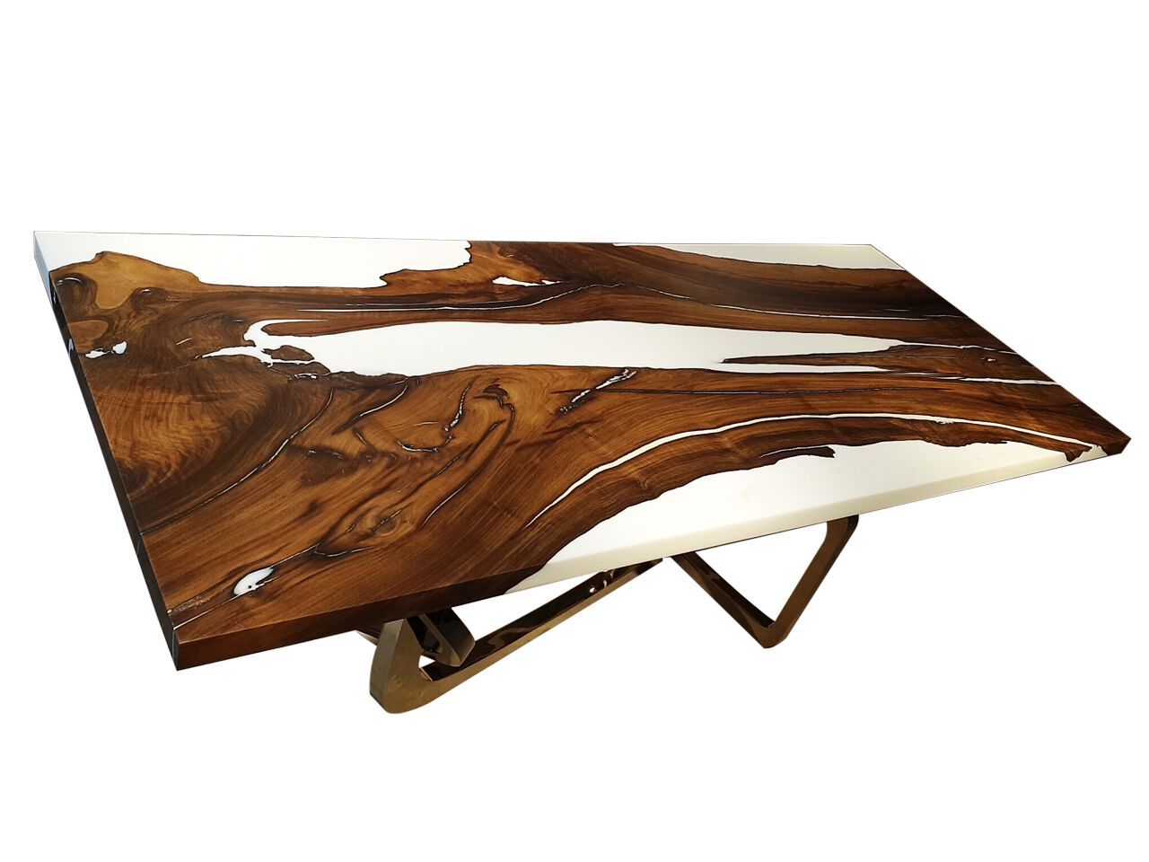 Прямоугольный стол из орехового дерева и смолы Legnor LEG2408806 ARCH-00113490 - Вид №3