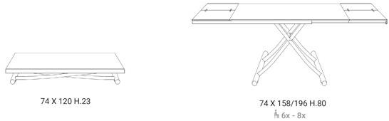 Ozzio Italia Стеклянный стол с регулируемой высотой  T115  - Вид №3