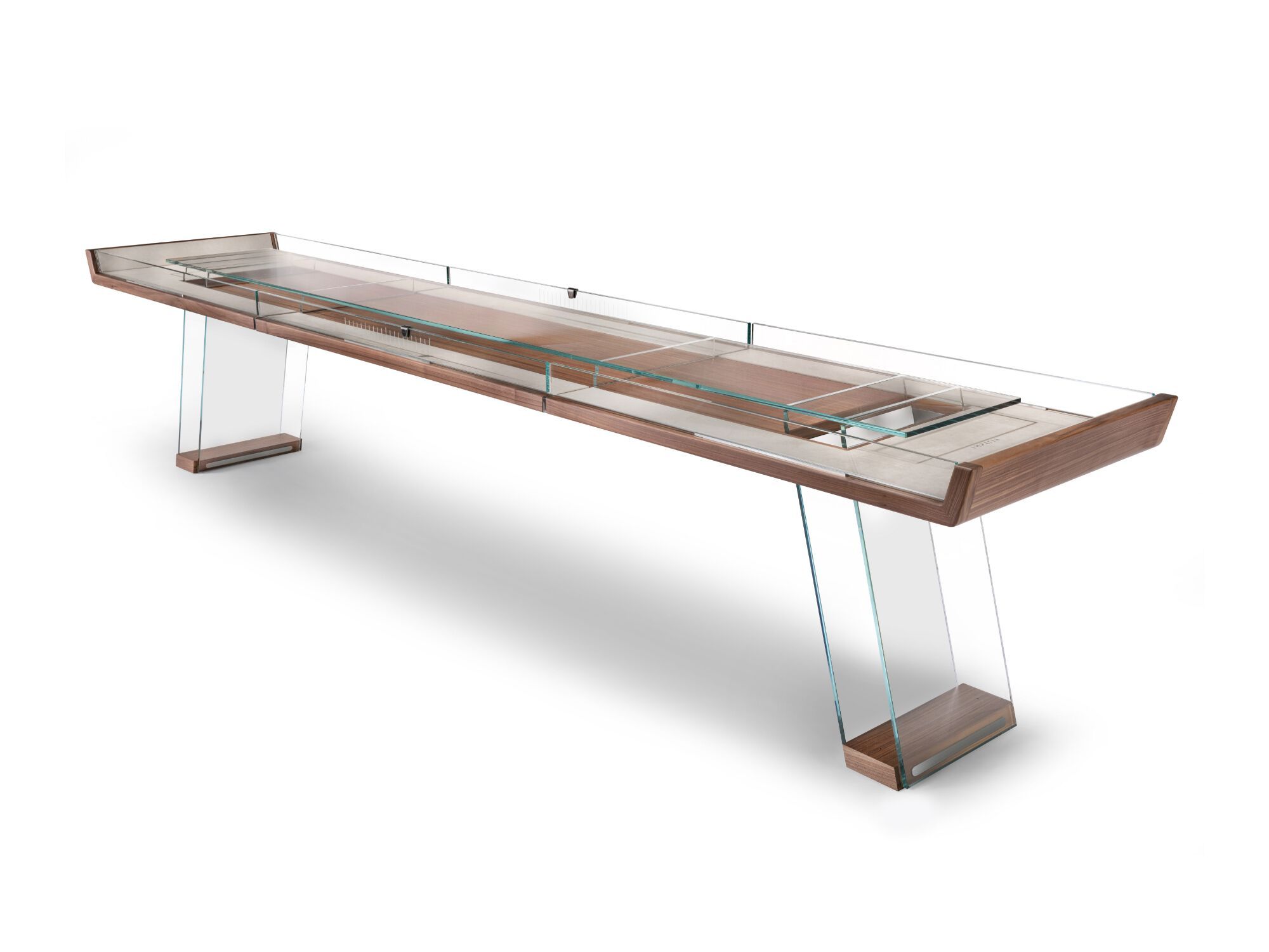 Стол для Шаффлборда из массива дерева и стекла Impatia ARCH-00098020