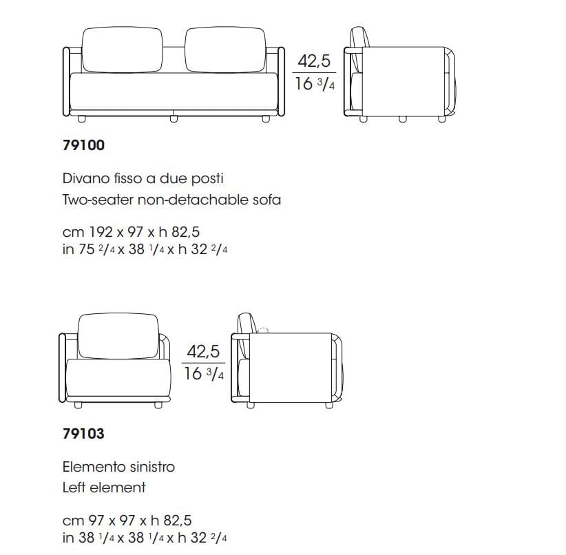 Тканевый модульный садовый диван Giorgetti Moorea ARCH-00036468 - Вид №5