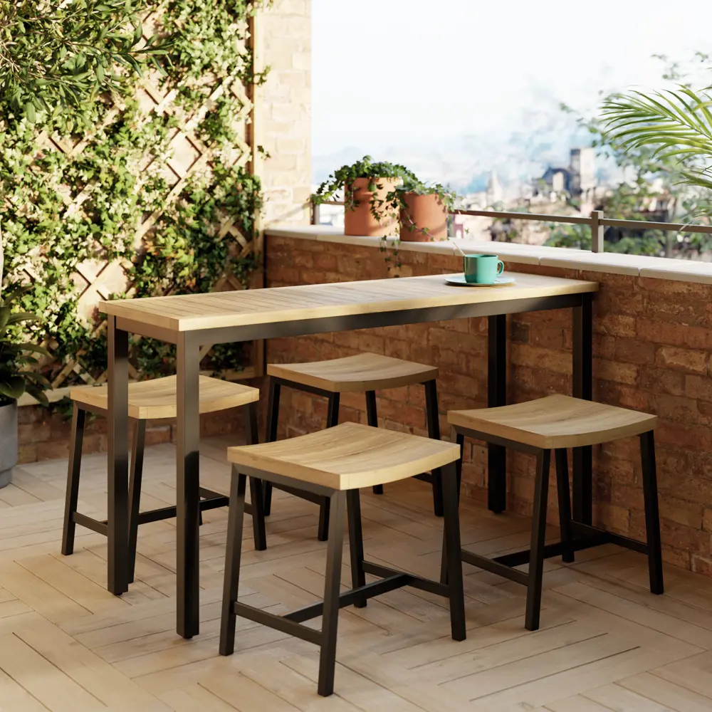 Набор из 2-х табуретов Naterial Oris алюминий цвет эвкалипт STLM-2004983 - Вид №11