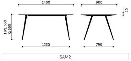 profim Прямоугольный стеклянный стол Sam sun-id-1467813 - Вид №4