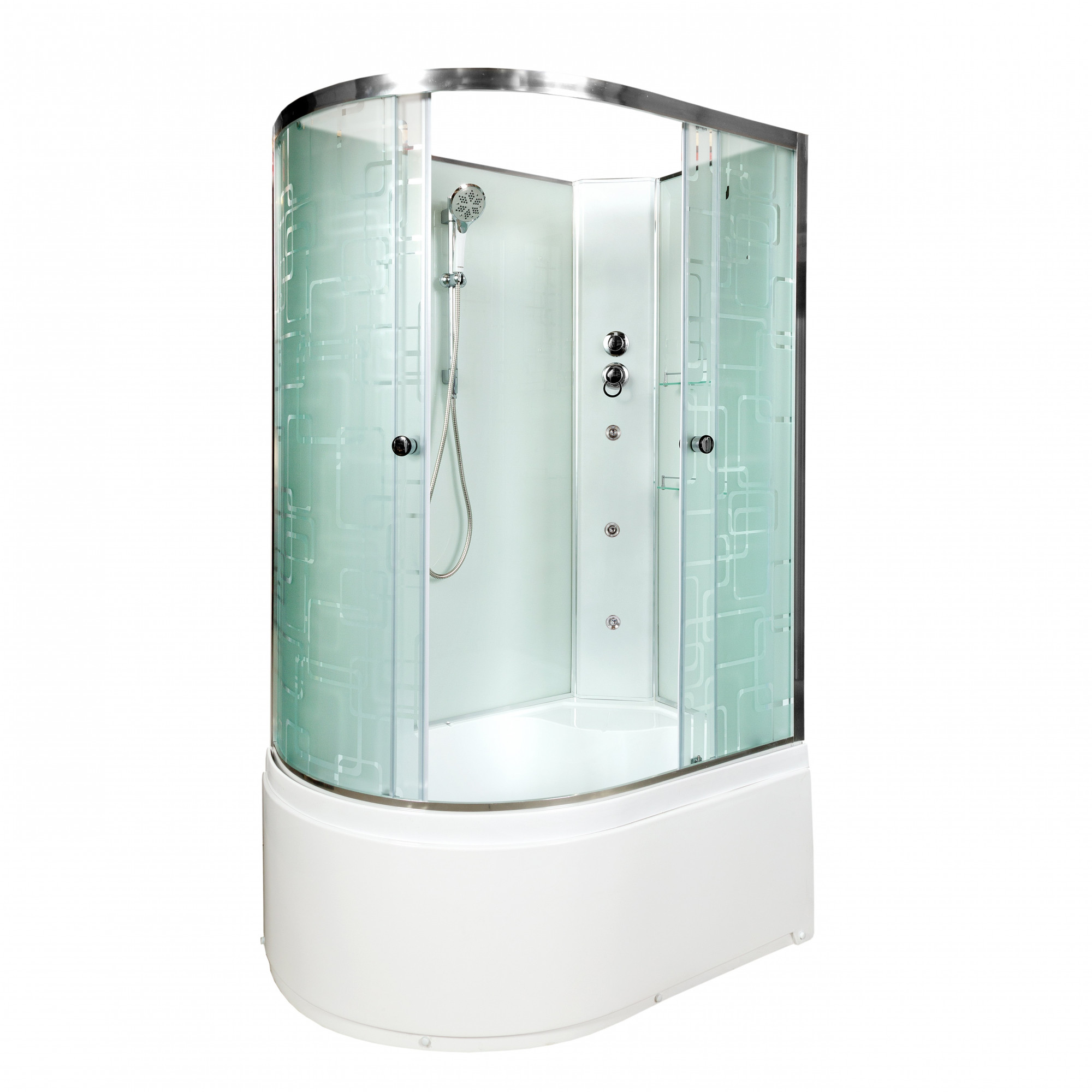ЕМ2790 LED Душевая кабина DETO Серия ЕМ ЕМ4512 R N с гидромассажем (гм.)
