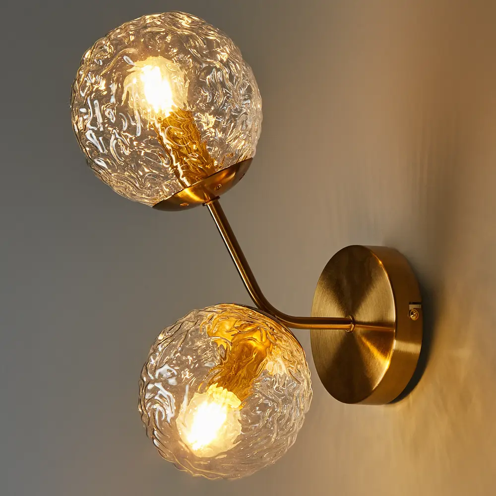 Бра Freya FR5207WL-02BZ с двумя плафонами в бронзовом исполнении 84239561 STLM-0047398