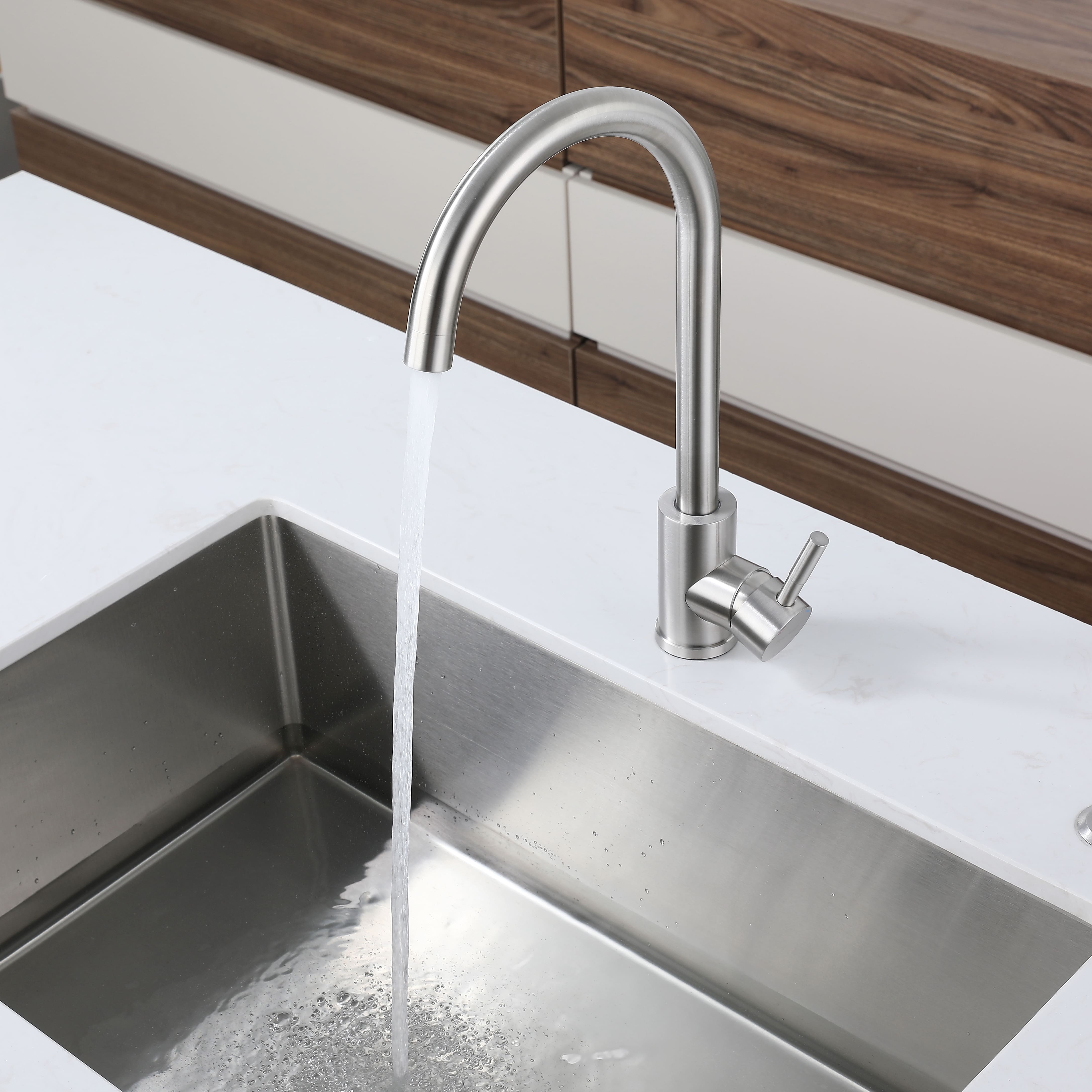 Кухонный смеситель Z-5410 нержавейка GranFest QUARZ - Вид №2