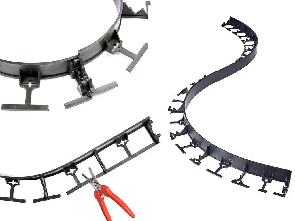 Пластиковый бордюр 58 мм, длина 1 м ГеоПластБорд GPBST-51 - Вид №1