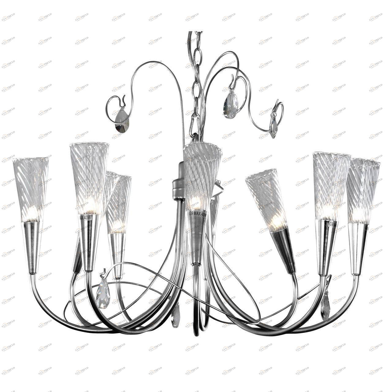 Люстра дизайнерская Friar хром 711094 LIGHTSTAR ДИЗАЙНЕРСКИЕ, ЦВЕТЫ 137279 Серебро 