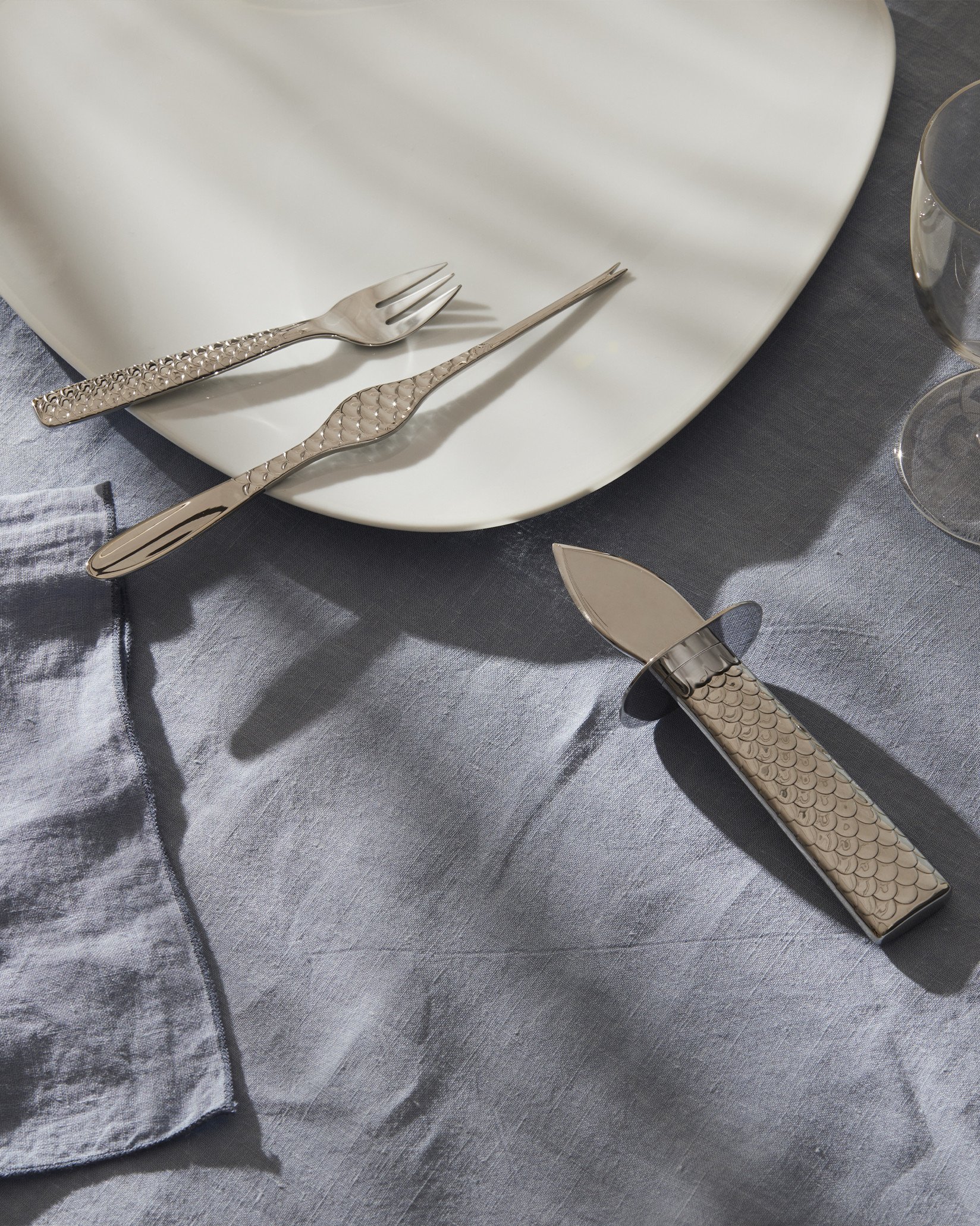 Вилка для устриц и моллюсков. 6 кусочков рыбы Alessi Colombina Colombina fish FM23/36 - Вид №1