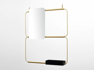 Зеркало с полкой для ванной комнаты