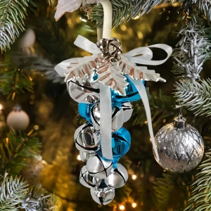 89381645 Украшение елочное «Гроздь», 14x7.5 см, цвет серебристо-голубой STLM-1385116