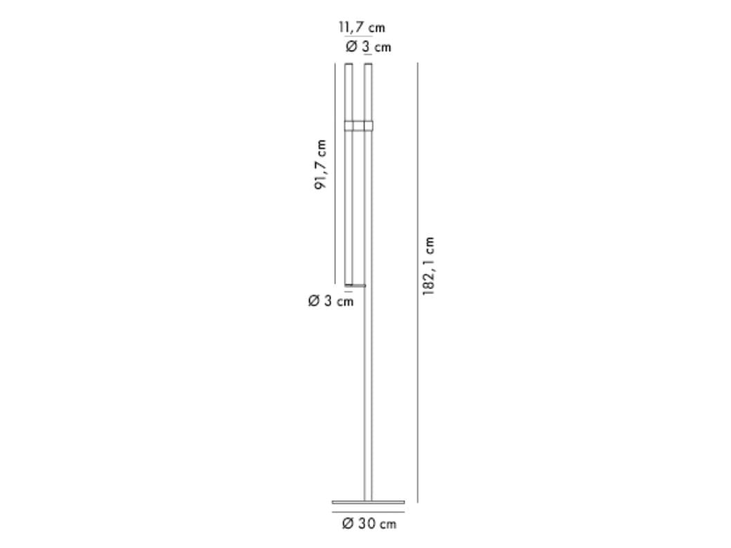 Светодиодный торшер из боросиликатного стекла и металла AXOLIGHT Paralela ARCH-00039815 - Вид №9