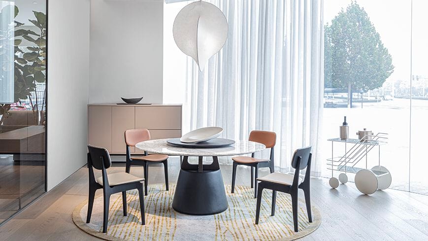 Круглый стол из орехового дерева с Lazy Susan CAMERICH UNITY ARCH-00090559 - Вид №1