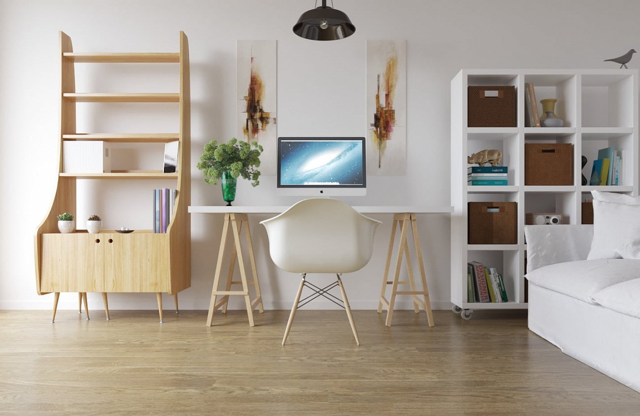 Стеллаж деревянный с 2 дверцами дуб Booka WOODI  00-3966202 Бежевый  - Вид №9