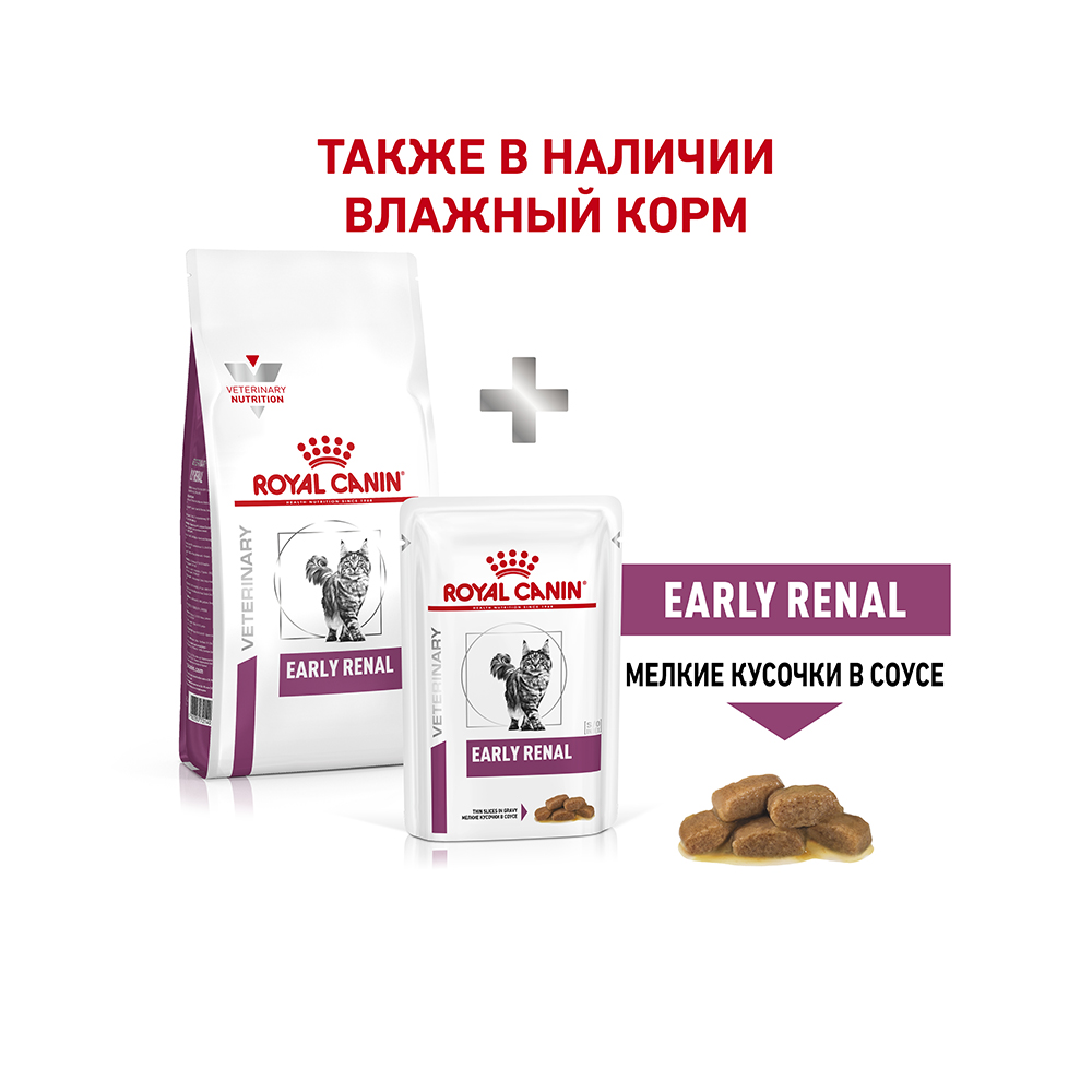 ПР0056144 Корм для кошек Vet Diet Early Renal при ранней стадии почечной недостаточности сух. 400г ROYAL CANIN  - Вид №1