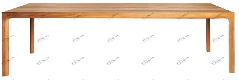 TRIBÙ Прямоугольный обеденный стол из тика Illum sun-id-1496576