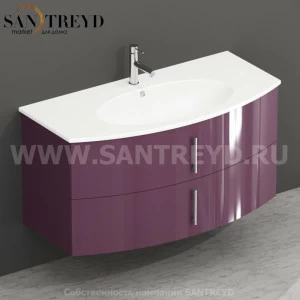 MDMC10Y082 Тумба с двумя ящиками 100 см фиолетовая Globo 4ALL Италия