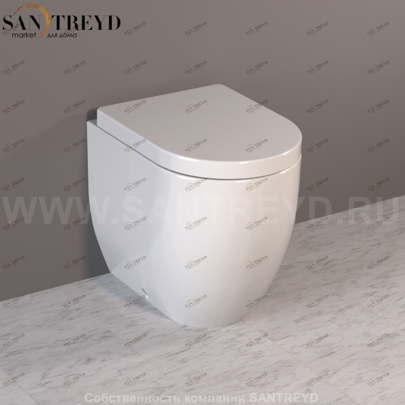 311201 Приставной унитаз напольный Белый Kerasan Flo Италия