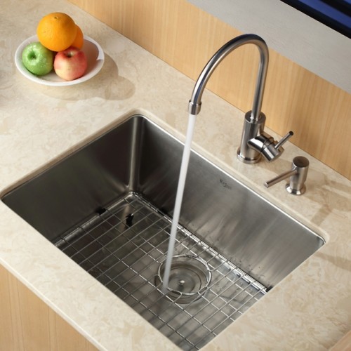 KHU101-23-KPF2160-KSD33BN Накладная раковина на столешницу  прямоугольная Krausru  - Вид №3