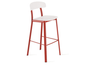 Высокий стул из полипропилена со спинкой