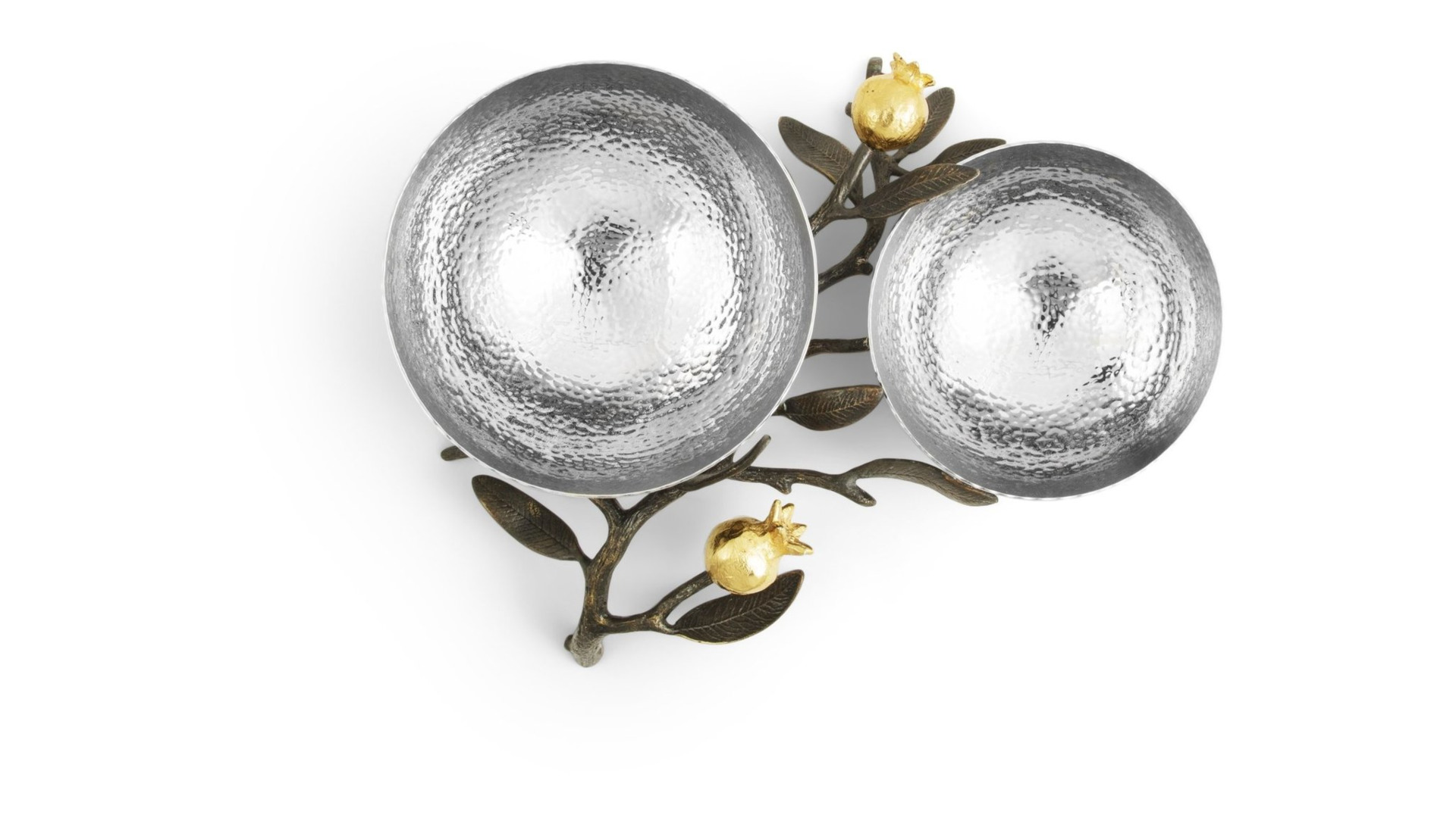 10650249 Michael Aram Менажница двухсекционная Michael Aram Гранат 26см, сталь нержавеющая Сталь нержавеющая  - Вид №1