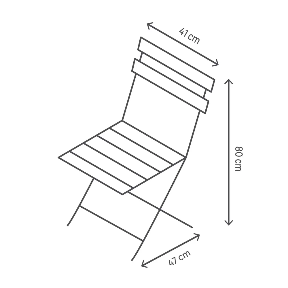 Стул Naterial Flora Origami складной 47х41х80 см сталь кремовый STLM-2056142 - Вид №17