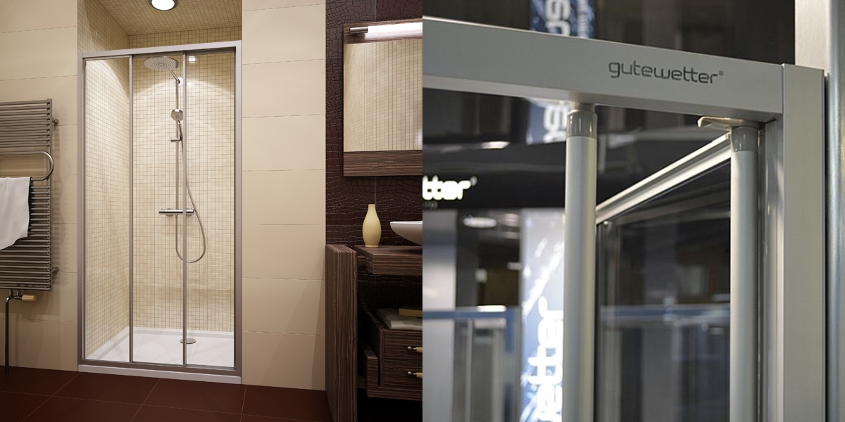 Душевые двери в нишу 130x190 GK-403 стекло прозрачное GUTEWETTER PRACTIC DOOR 130X190GK403 - Вид №1