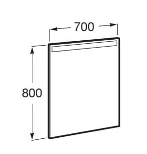 Прямоугольное зеркало со встроенным настенным освещением Roca EIDOS 8123 ARCH-00032296 - Вид №24
