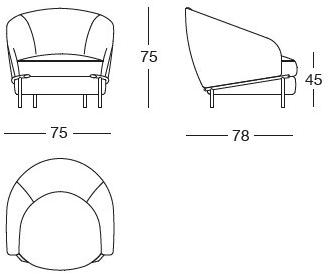 Longhi Кресло из ткани Loveluxe 2020 – sartoria collection X 694 - Вид №4