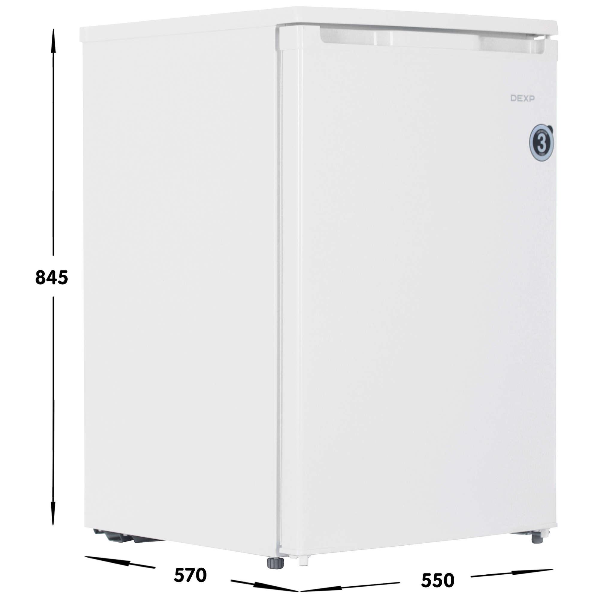 9223603 Холодильник компактный   DEXP S-14AMA белый STDN-0054409 - Вид №6