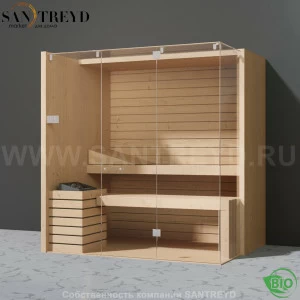 Effegibi SKY CORNER 60 BI55400021 Био-сауна. Мощность: 6 кВт макс. Размеры: длина 200 см, ширина 150 см. Отделка: канадский хемлок.