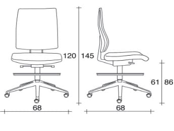 5 спиц дизайнер ткань регулируемая высота операционный стул офис TALIN Ally ARCH-00067332 - Вид №2