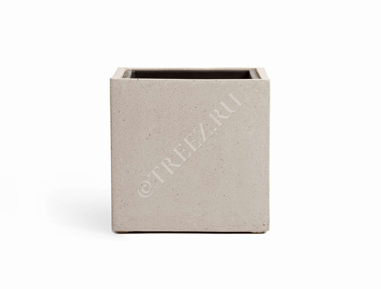 41.3317-02-005-BE-40 Кашпо  Effectory - серия Beton - Куб - Белый песок Цветочная коллекция  - Вид №2