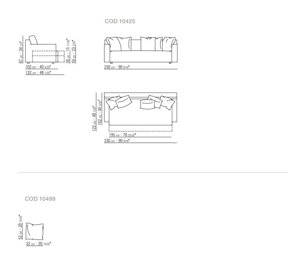Раскладной диван-кровать из ткани Flexform WINNY ARCH-00113718 - Вид №5
