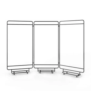 Ширма трехсекционная на колесиках черная Bauhaus WOODI  00-3966313 Черный