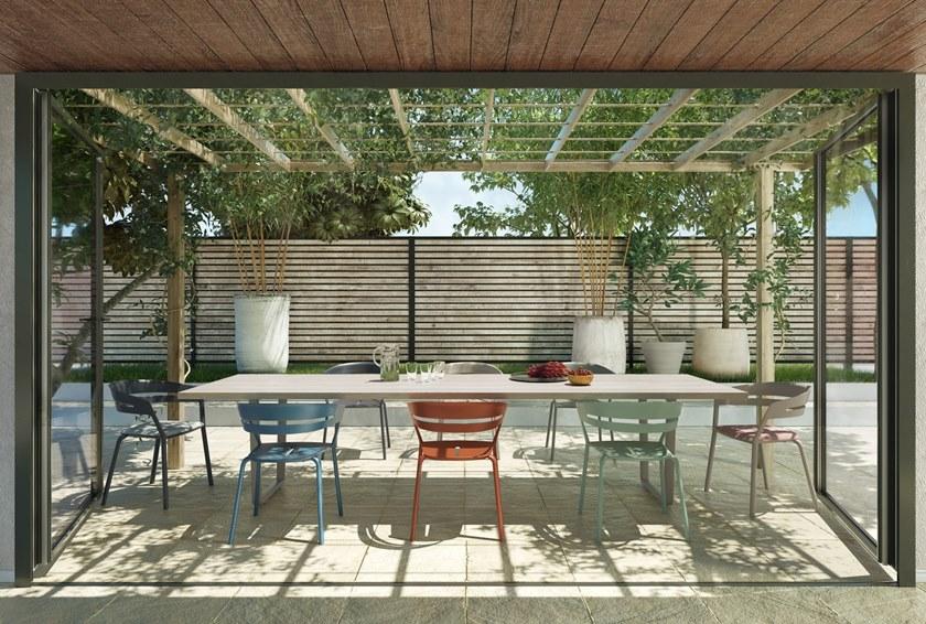 FAST Штабелируемый алюминиевый садовый стул с подлокотниками Ria 7600 - Вид №5