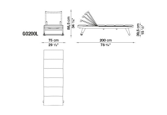 Садовая кровать с откидной спинкой из тикового дерева B&B Italia Outdoor Чт ARCH-00083477 - Вид №6